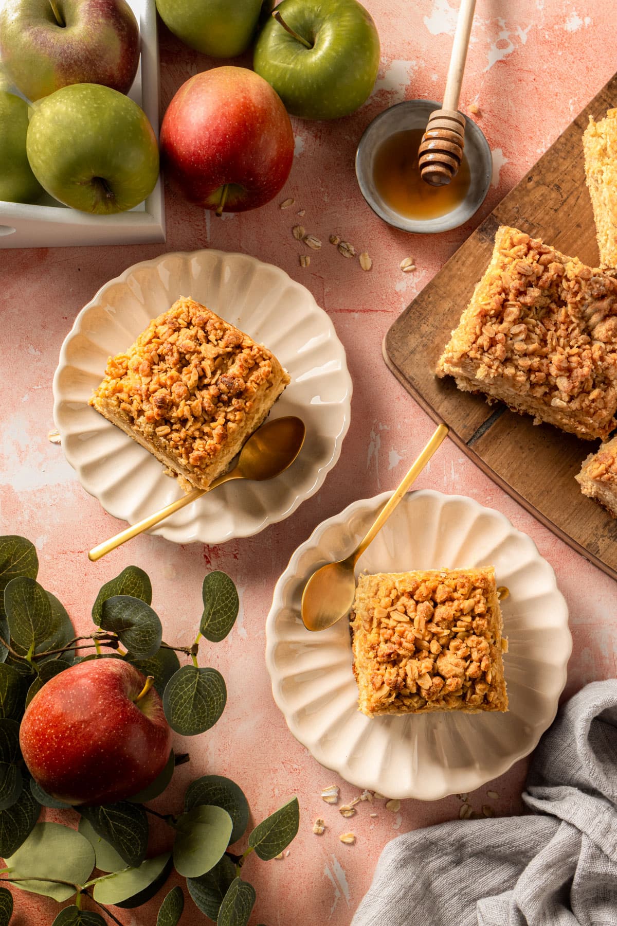 Apple Crumble Tray Bake Cake - Lou Carruthers Food Photographer