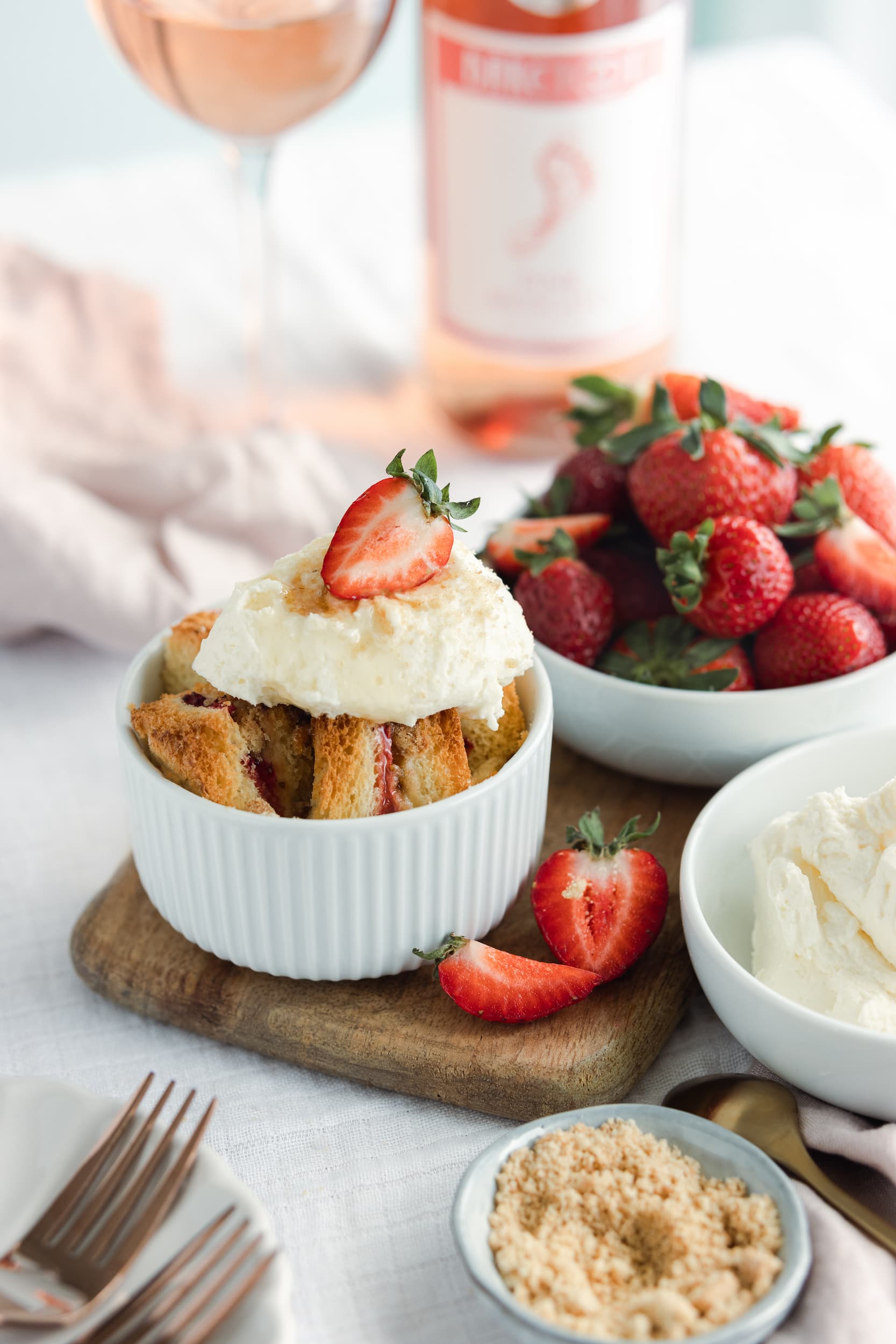 Strawberry Shortcake French Toast - Lou Carruthers Photography - Cotswold Food Photographer