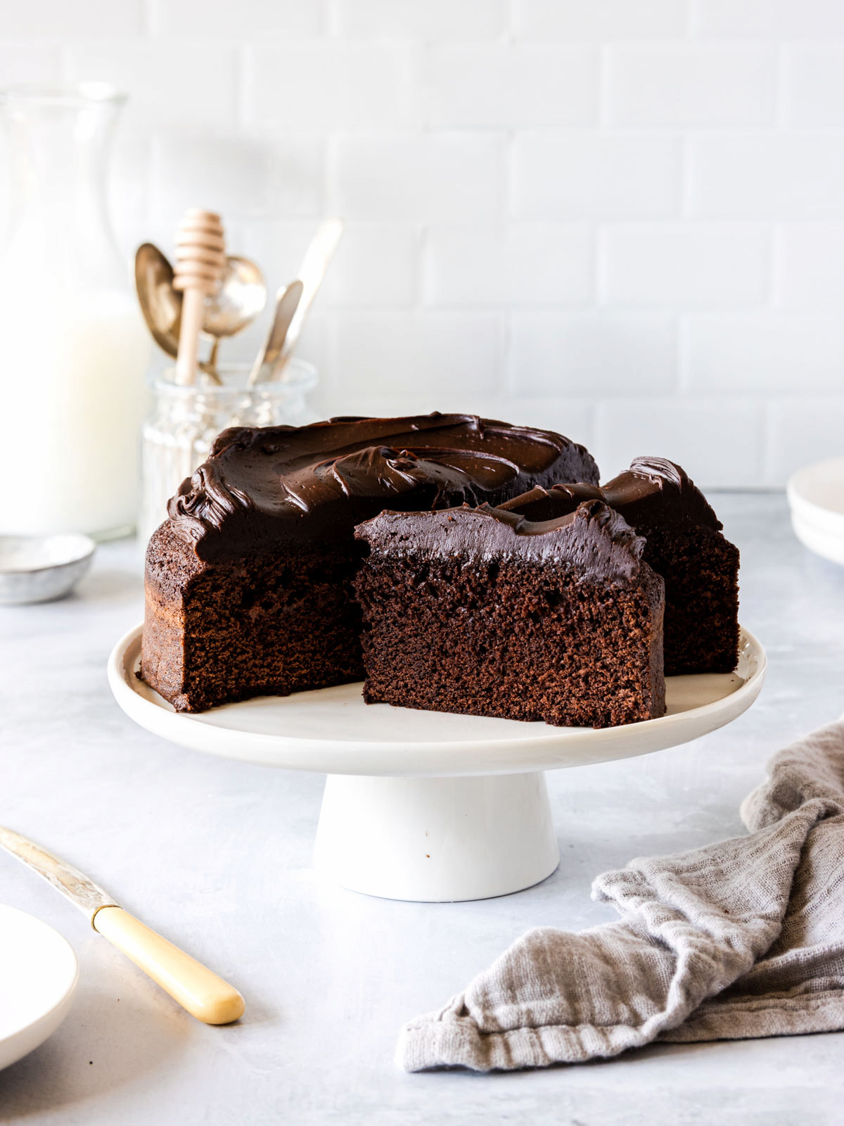 Chocolate Fudge Cake - Lou Carruthers Food Photographer