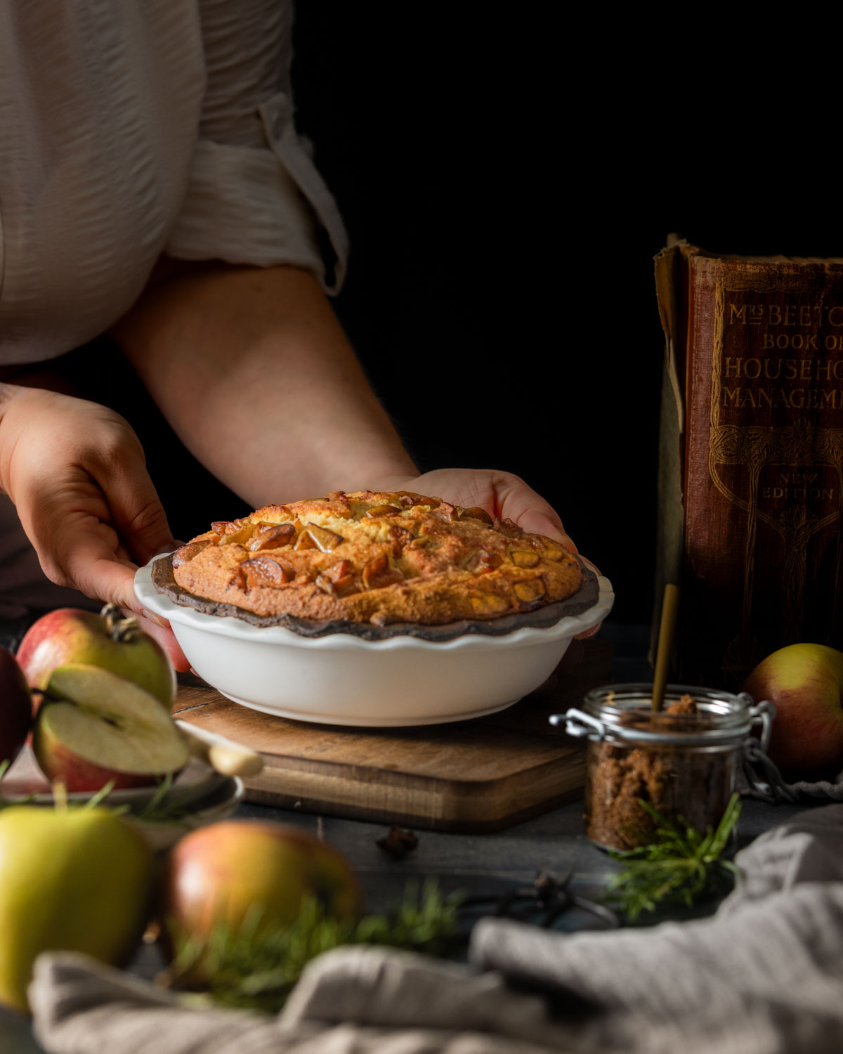 Cinnamon Apple Frangipane Pie - Lou Carruthers Food Photographer