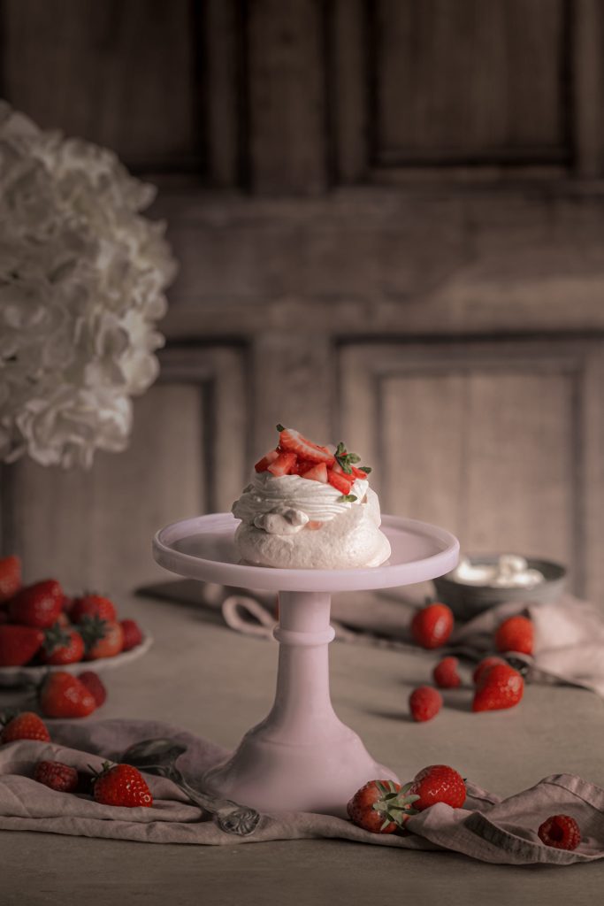 Strawberry Pavlova Recipe Development - Lou Carruthers Photography - Cotswold Food Photographer
